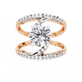 Modern Solitaire Diamond Wrap Ring