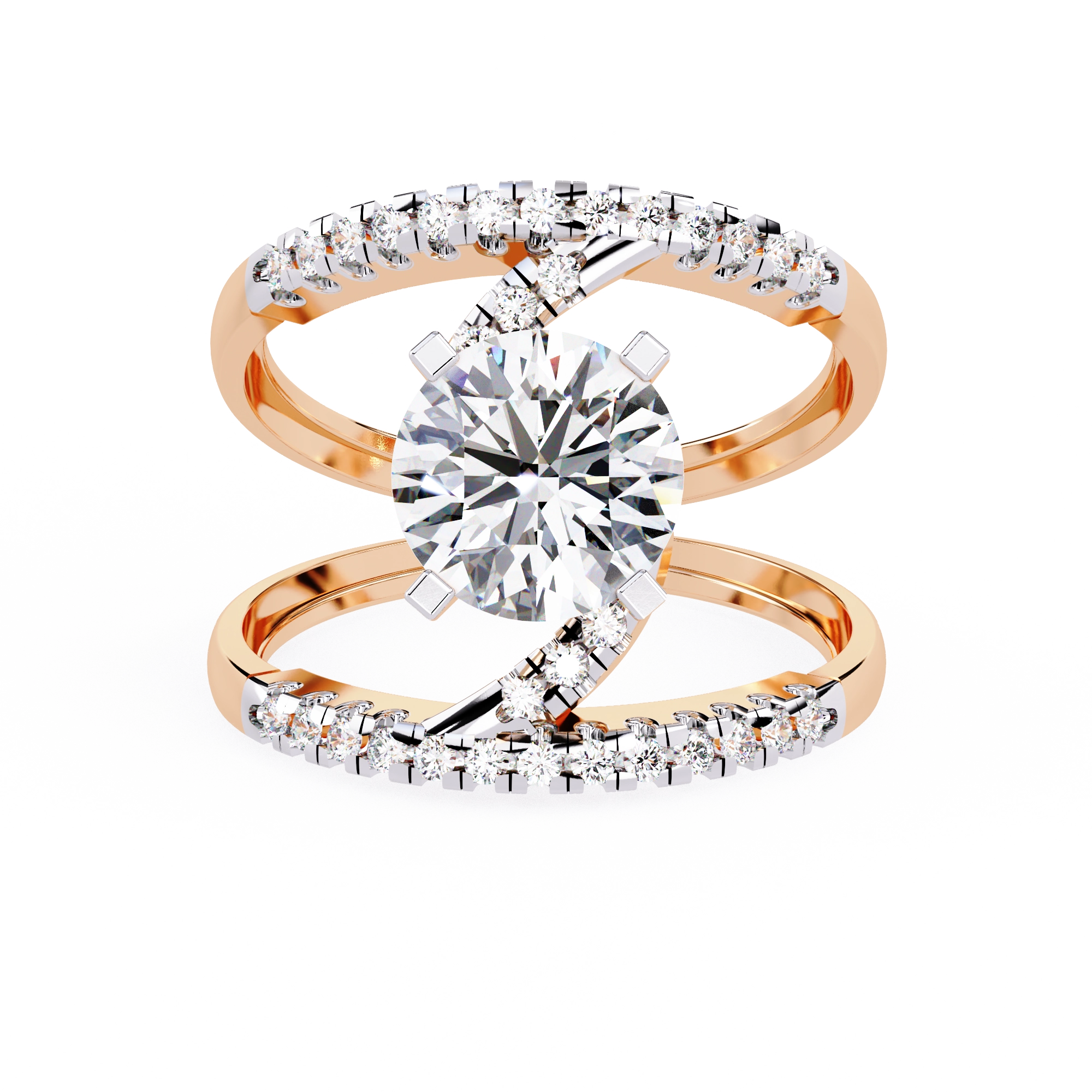 Modern Solitaire Diamond Wrap Ring