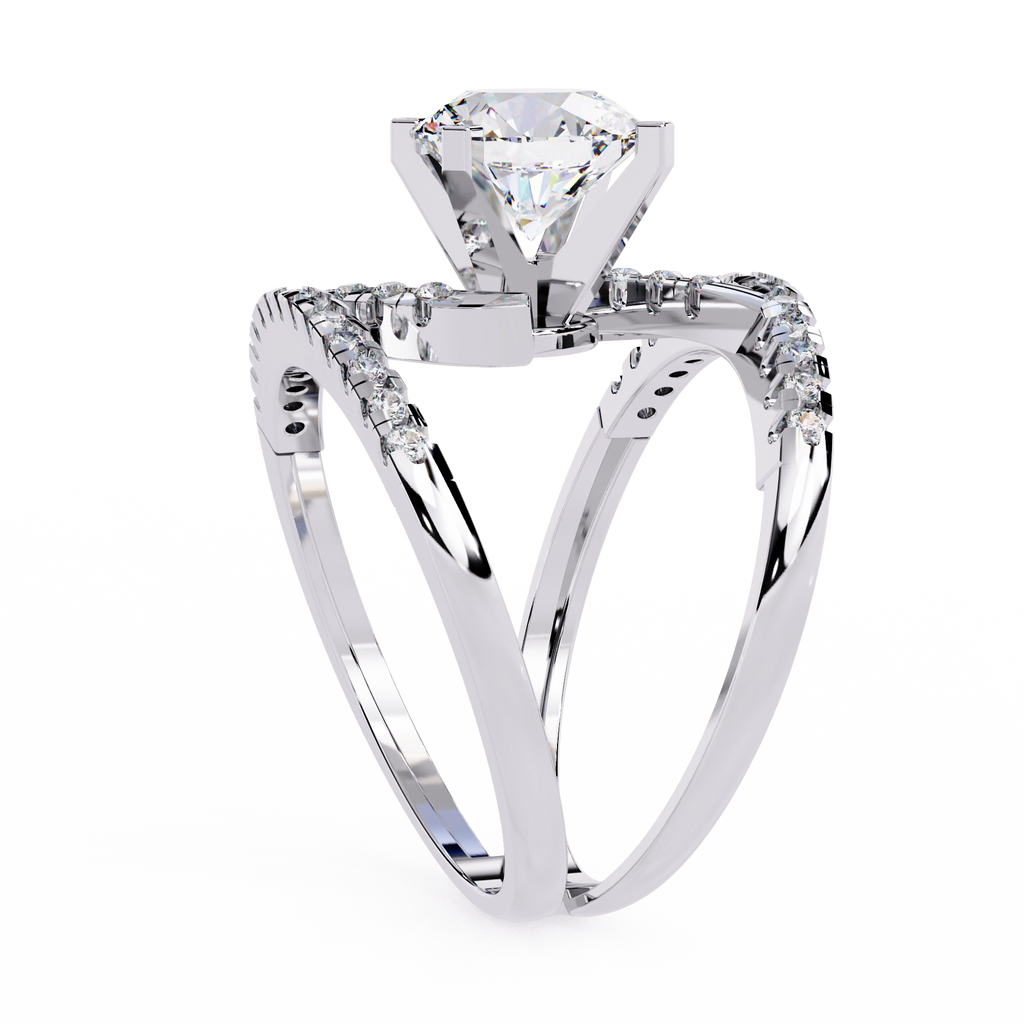 Modern Solitaire Diamond Wrap Ring
