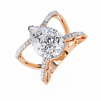 Cross Band Diamond Statement Ring