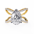 Cross Band Diamond Statement Ring