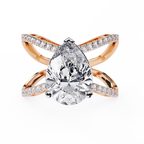 Cross Band Diamond Statement Ring