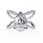 Cross Band Diamond Statement Ring