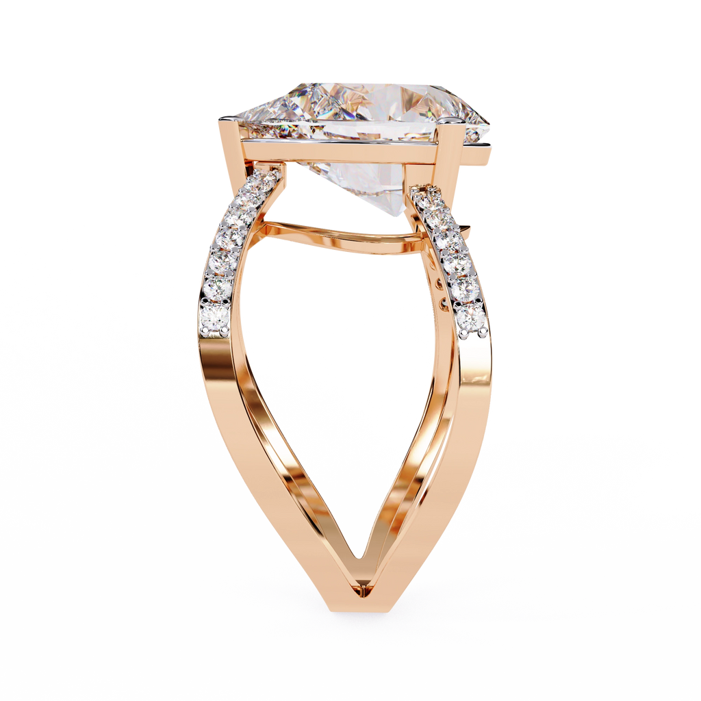 Cross Band Diamond Statement Ring