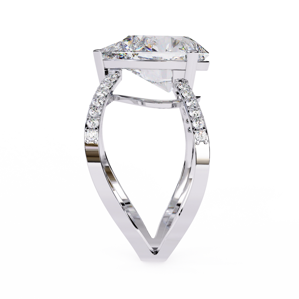 Cross Band Diamond Statement Ring
