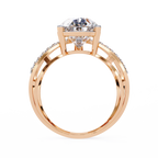 Cross Band Diamond Statement Ring