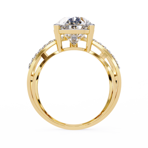 Cross Band Diamond Statement Ring