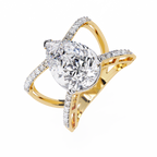 Cross Band Diamond Statement Ring