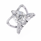 Cross Band Diamond Statement Ring