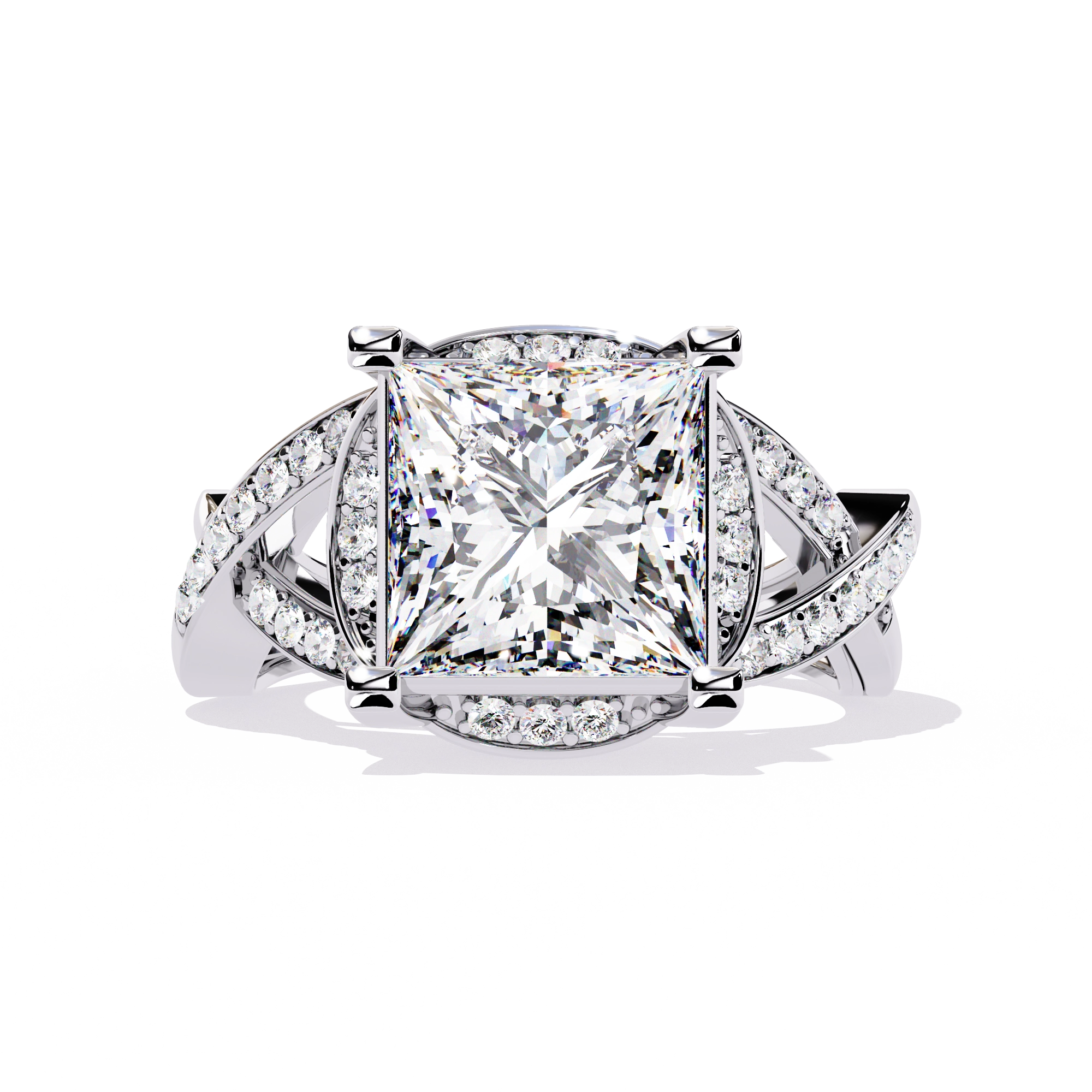 Princess Cut Diamond Statement Ring