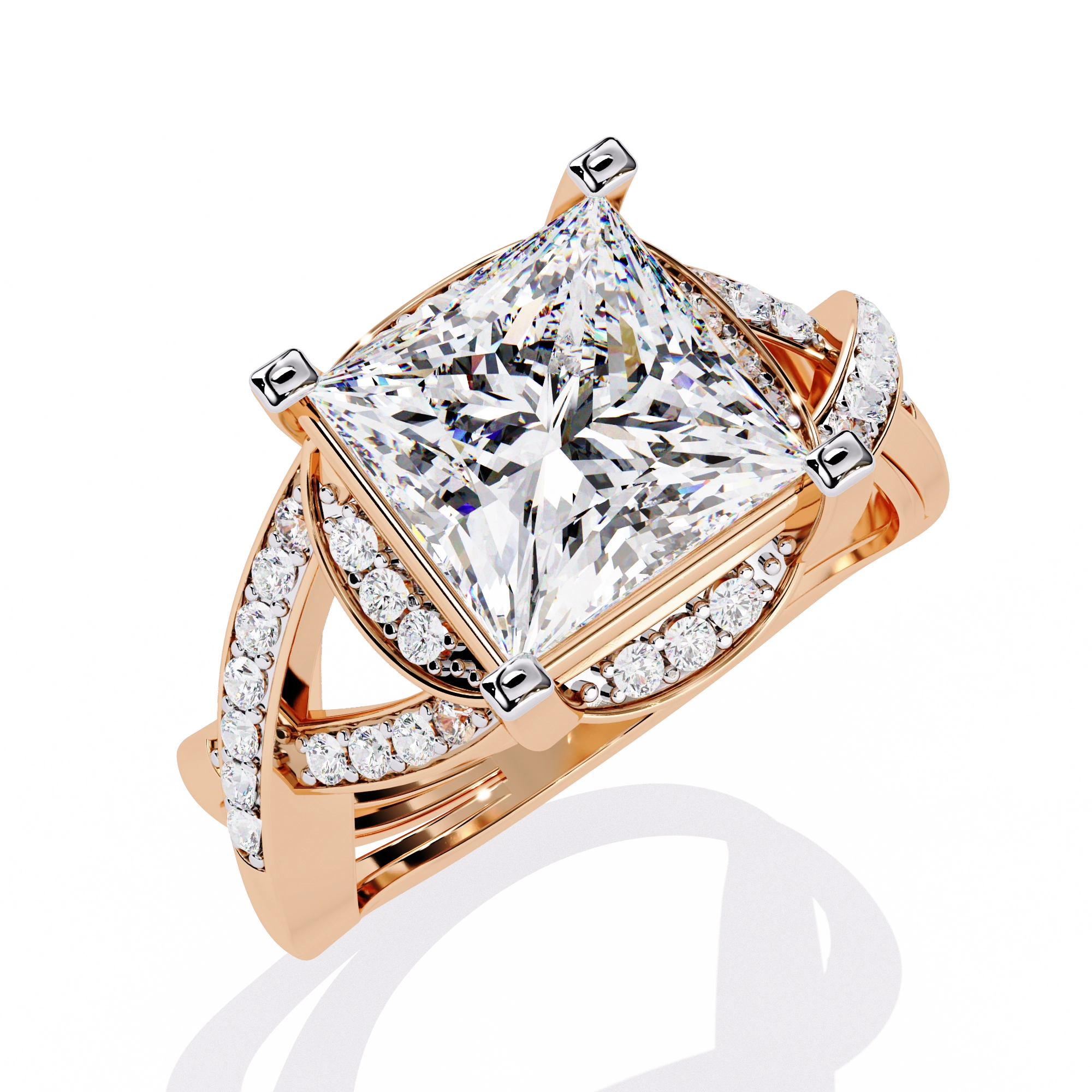 Princess Cut Diamond Statement Ring