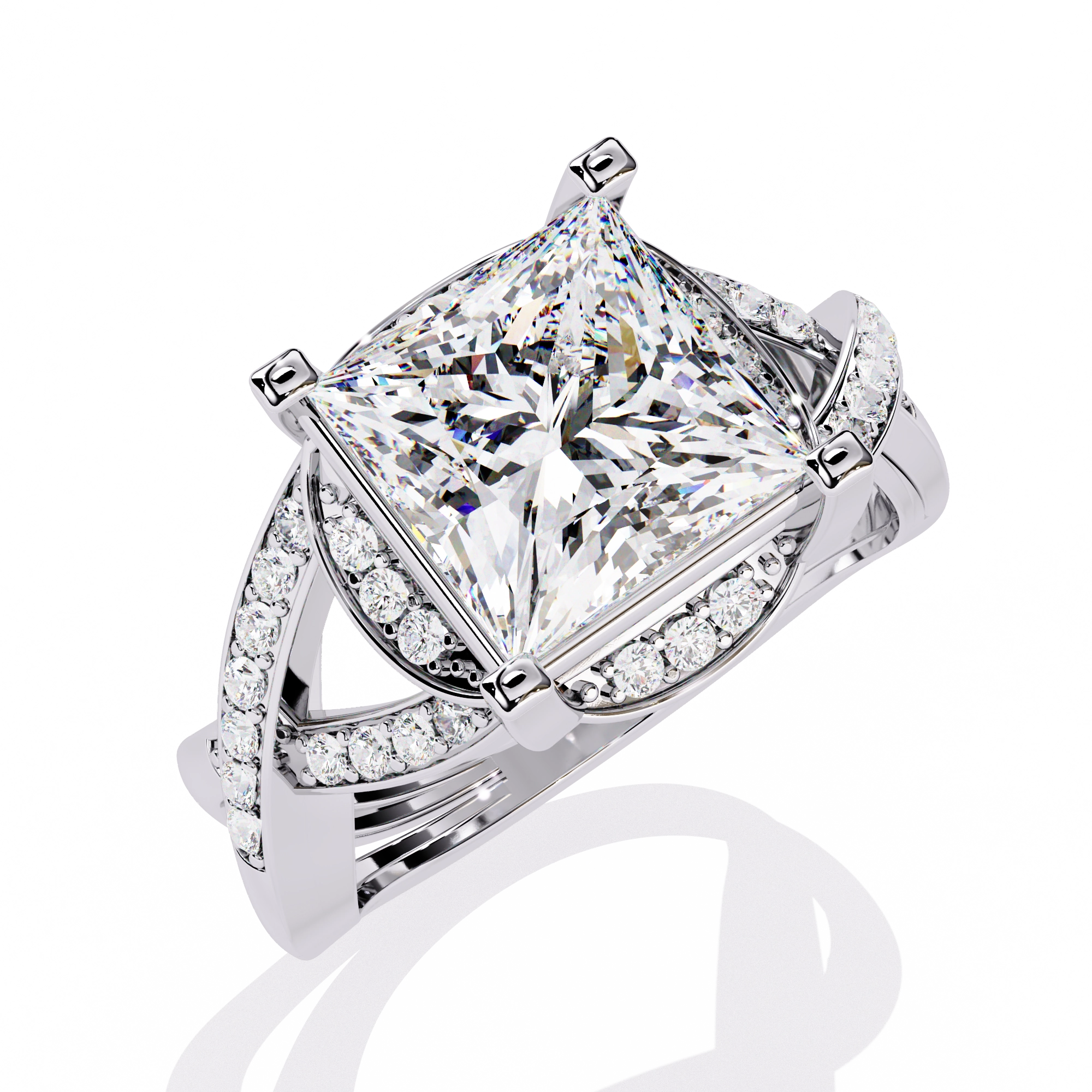 Princess Cut Diamond Statement Ring
