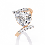 Pear Halo Diamond Statement Ring