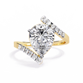 Pear Halo Diamond Statement Ring
