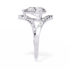 Pear Halo Diamond Statement Ring