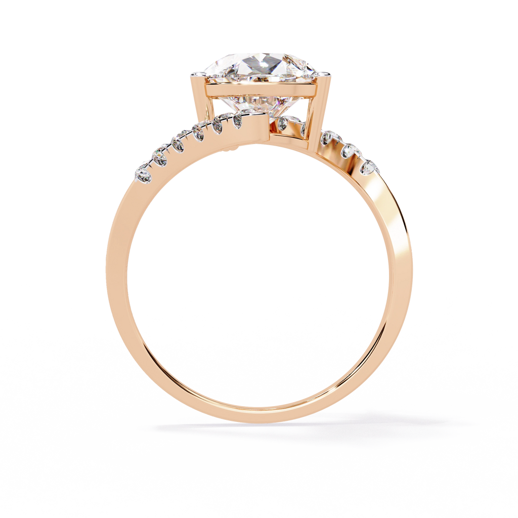 Pear Halo Diamond Statement Ring