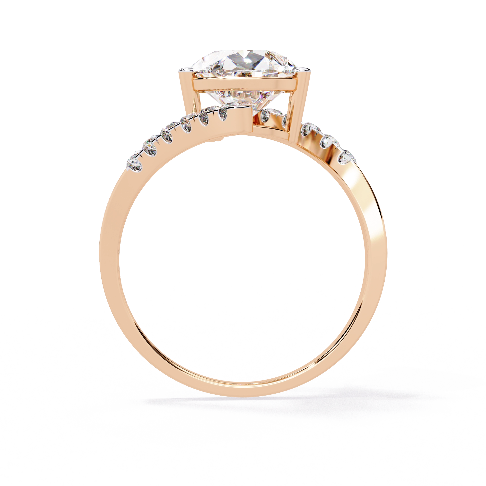Pear Halo Diamond Statement Ring