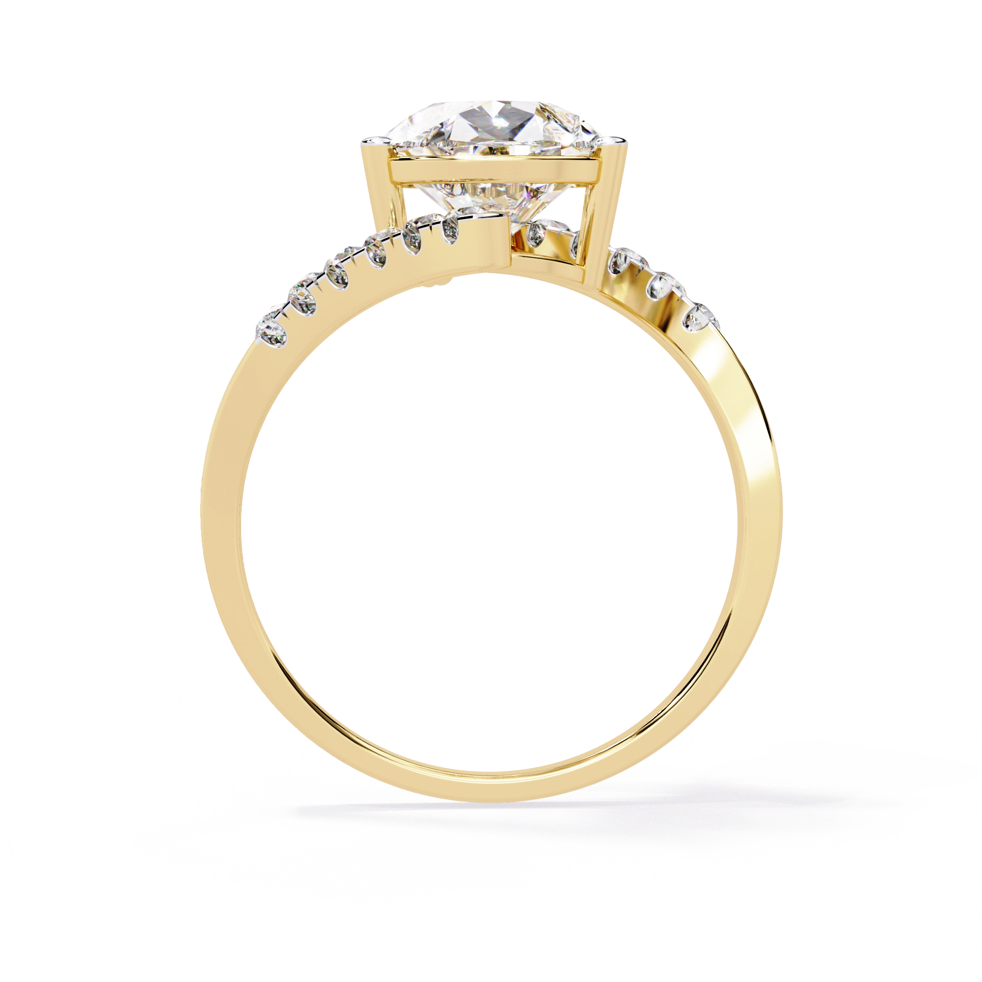 Pear Halo Diamond Statement Ring