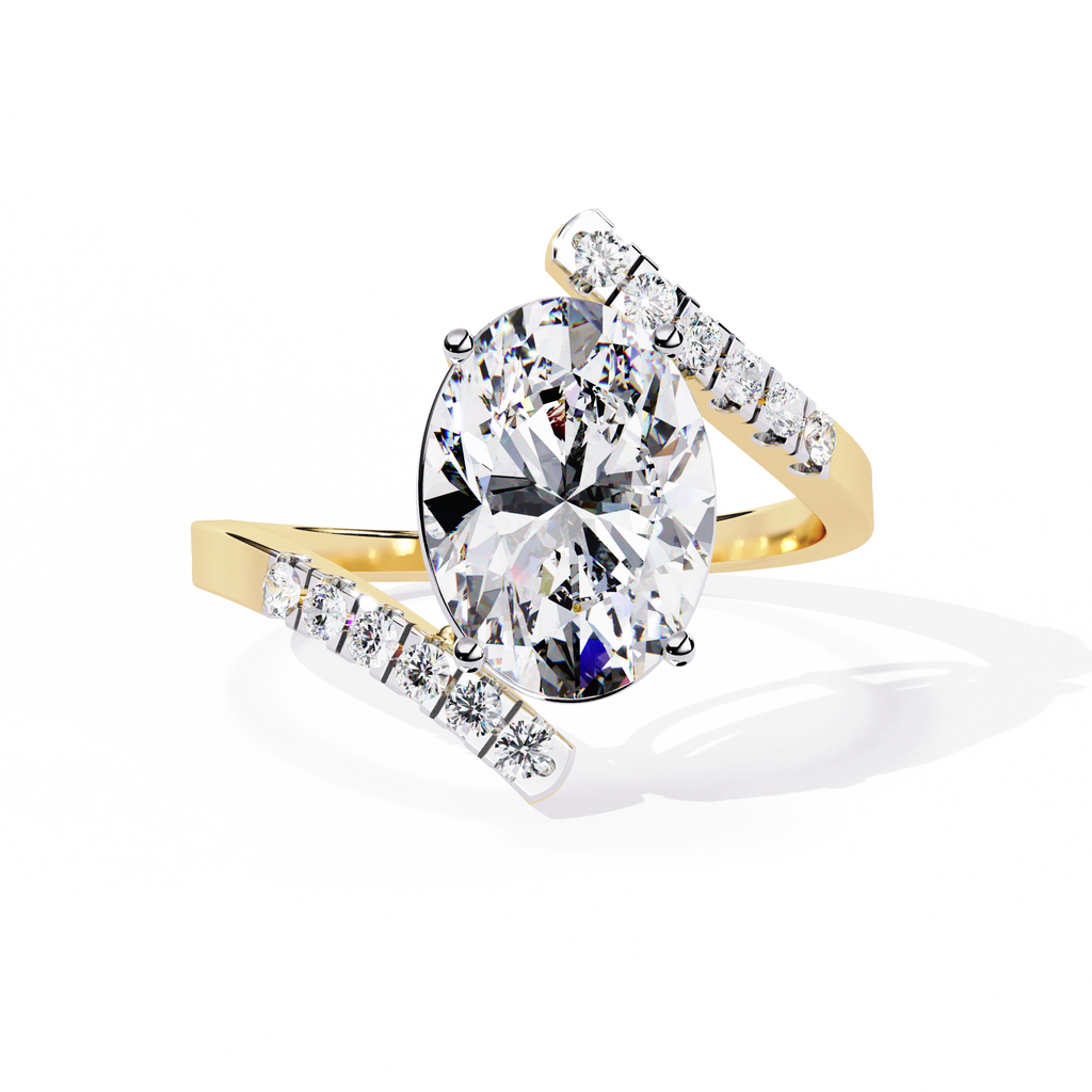Oval Diamond Wrap Statement Ring
