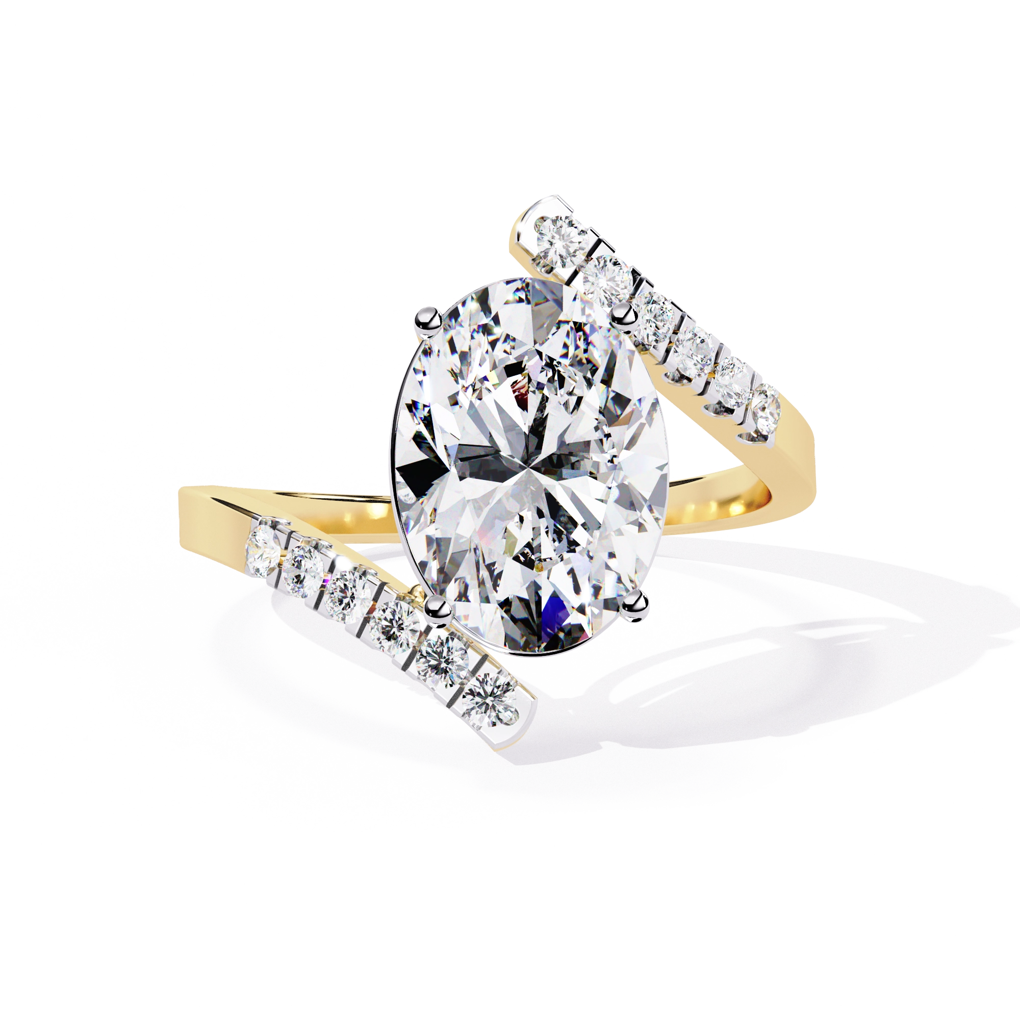 Oval Diamond Wrap Statement Ring