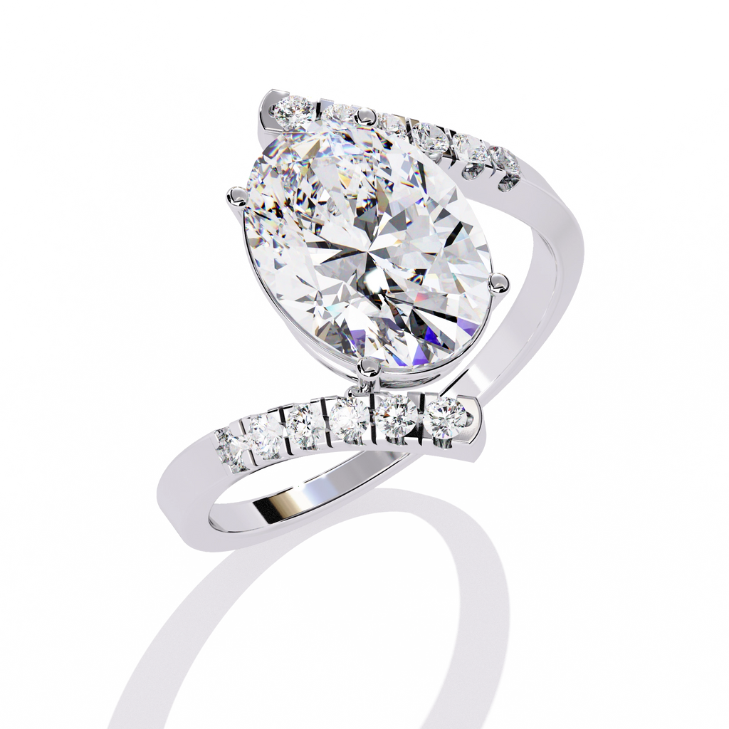 Oval Diamond Wrap Statement Ring