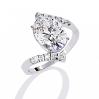 Oval Diamond Wrap Statement Ring