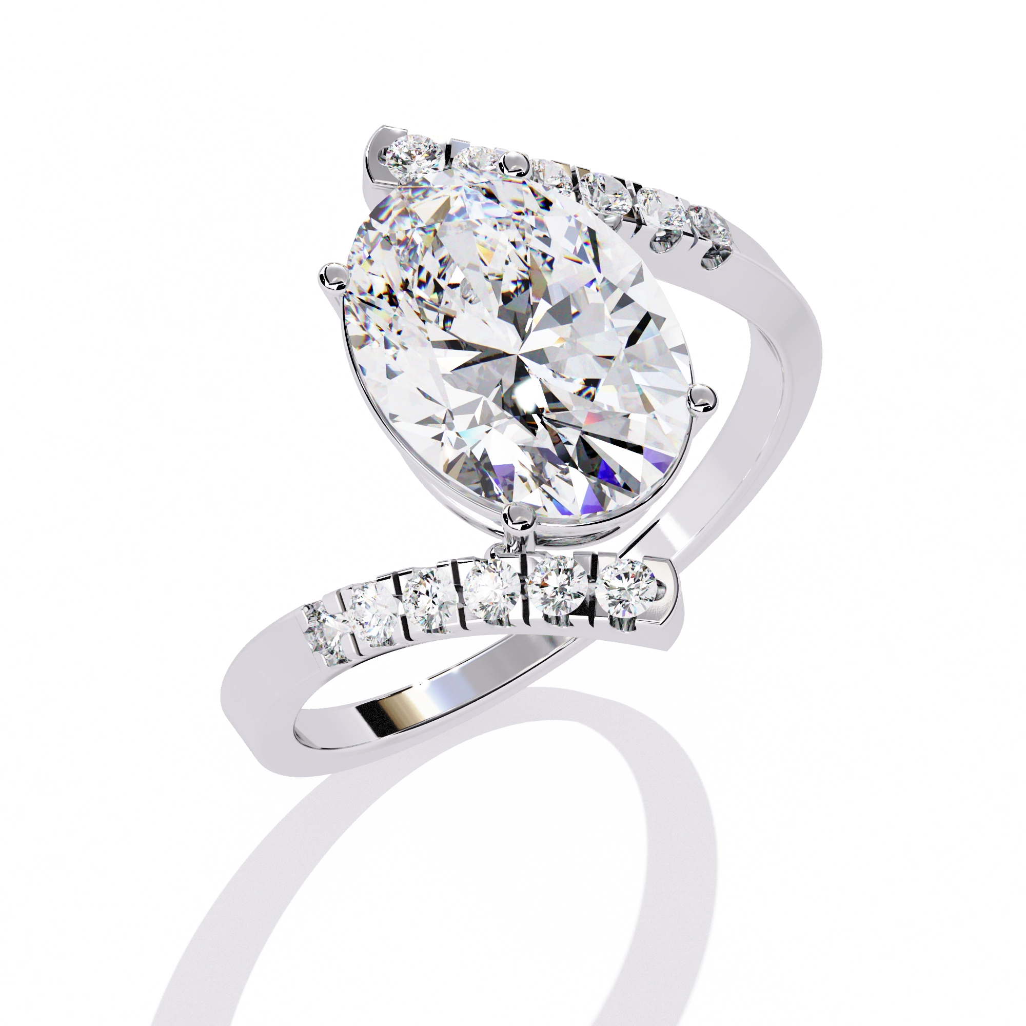 Oval Diamond Wrap Statement Ring