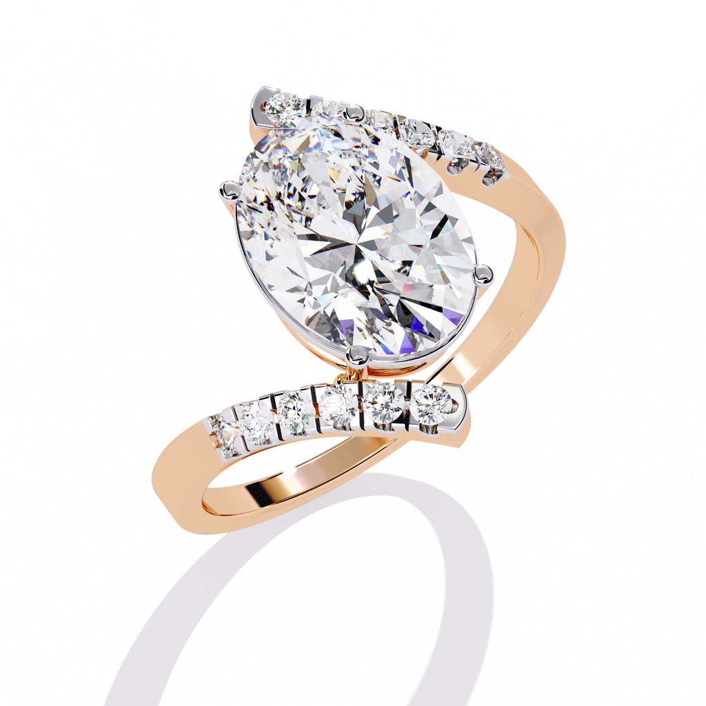 Oval Diamond Wrap Statement Ring