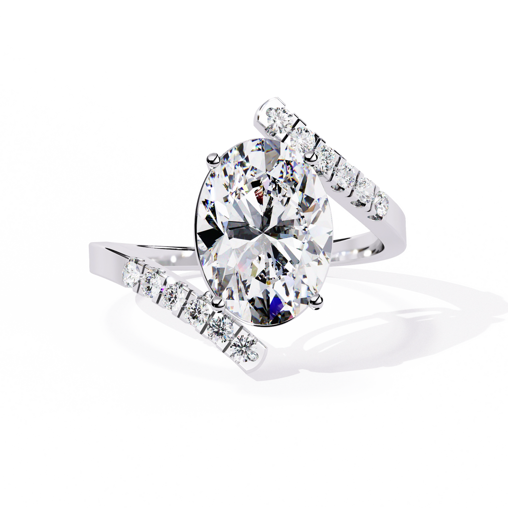 Oval Diamond Wrap Statement Ring