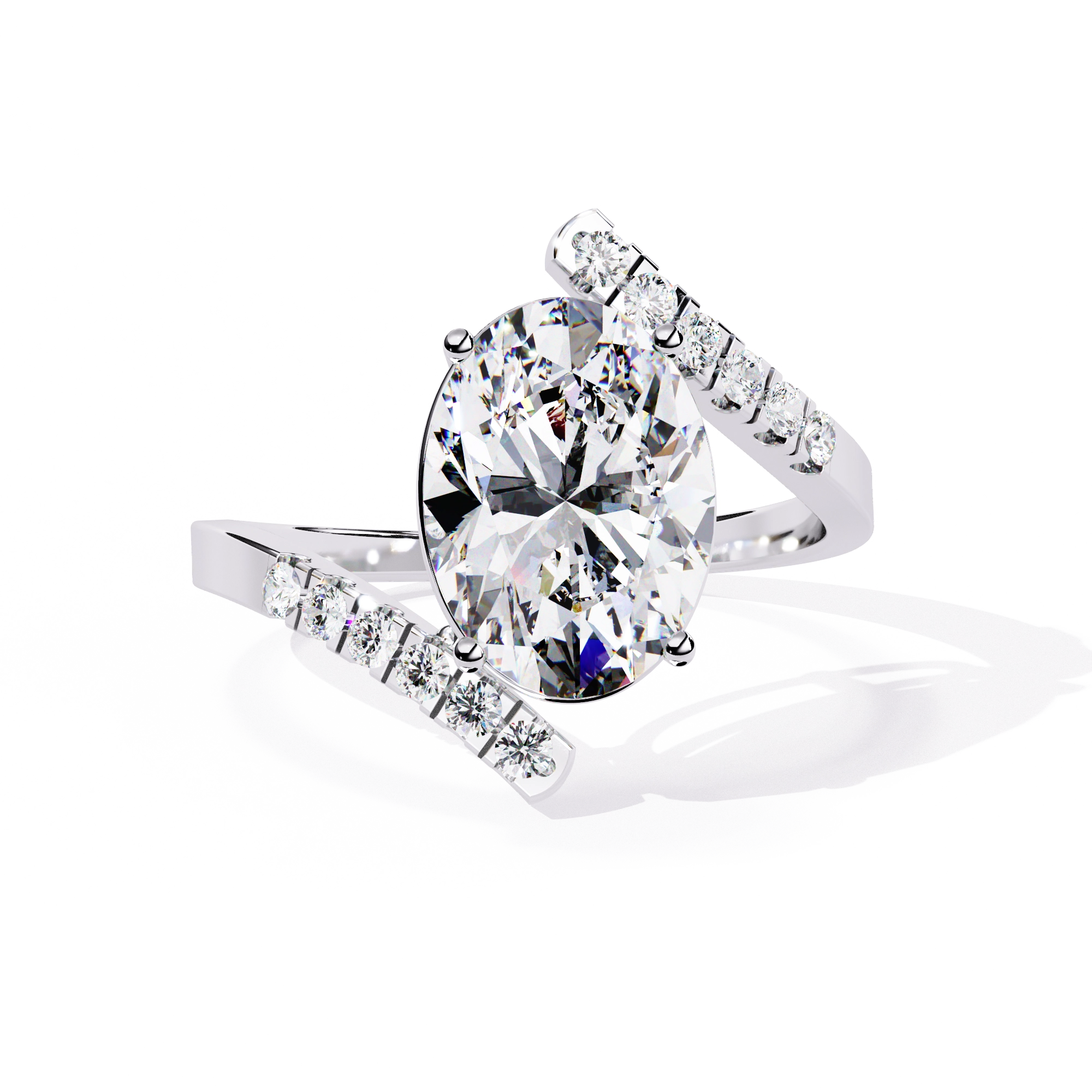 Oval Diamond Wrap Statement Ring