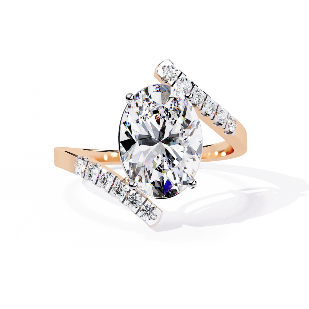 Oval Diamond Wrap Statement Ring