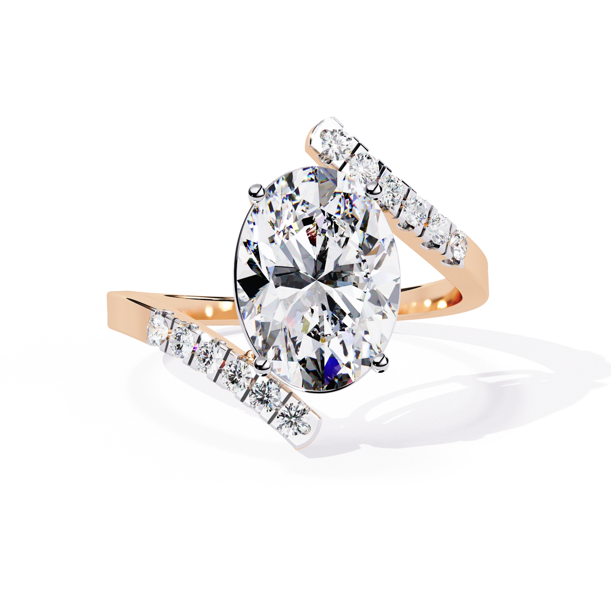 Oval Diamond Wrap Statement Ring