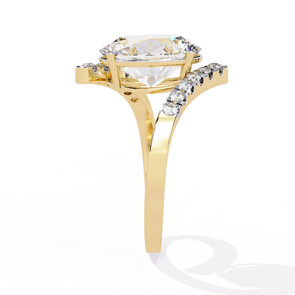 Oval Diamond Wrap Statement Ring