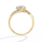 Oval Diamond Wrap Statement Ring