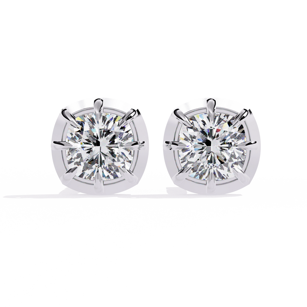 Classic Solitaire Stud Earrings