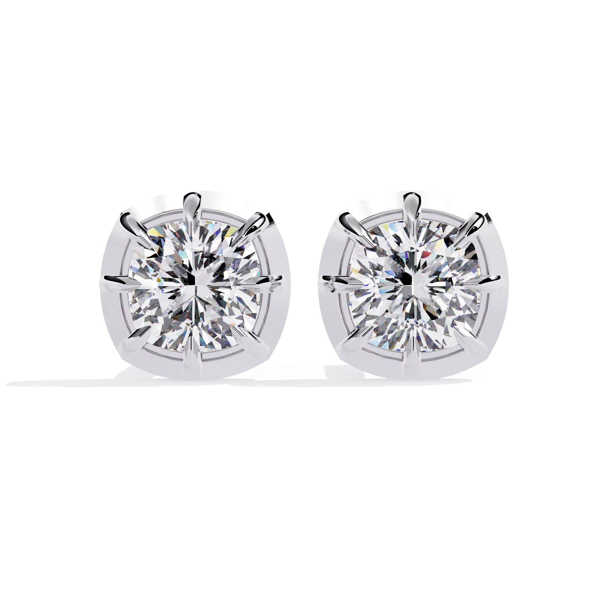 Classic Solitaire Stud Earrings