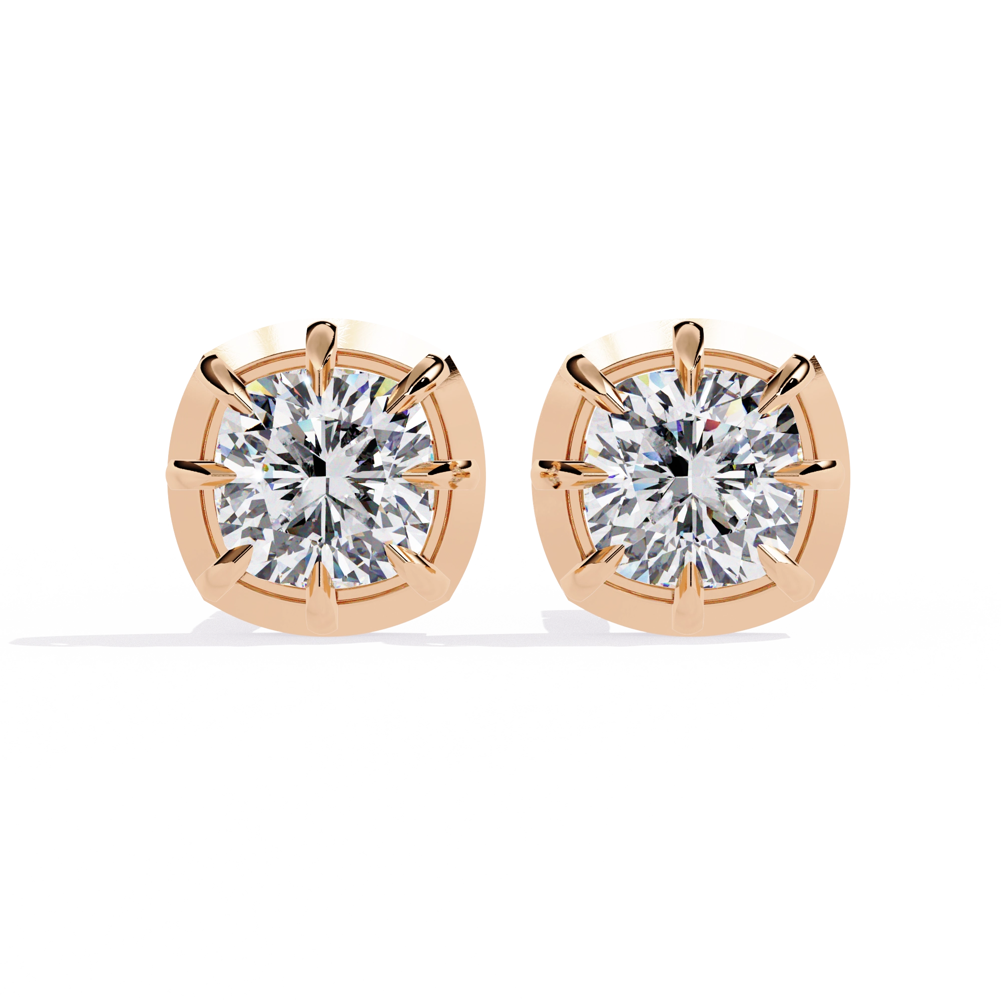 Classic Solitaire Stud Earrings