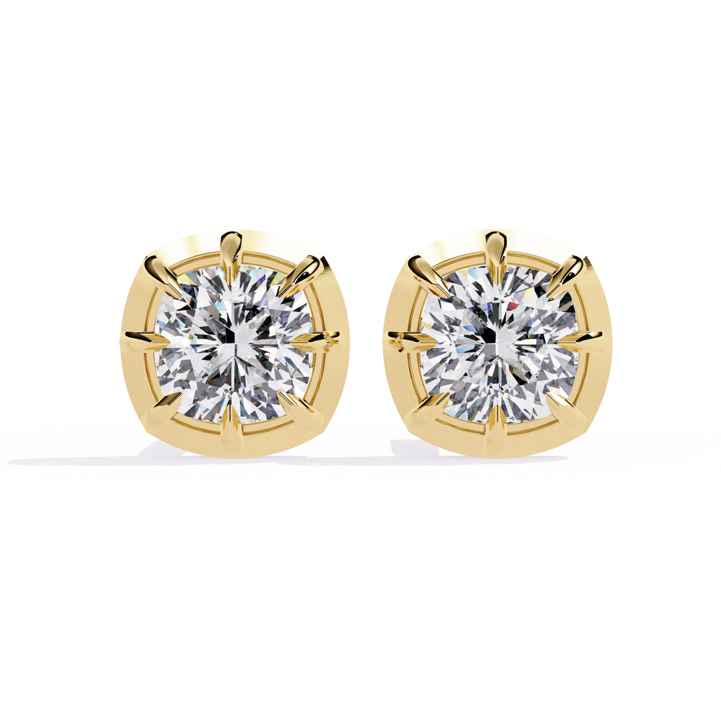Classic Solitaire Stud Earrings