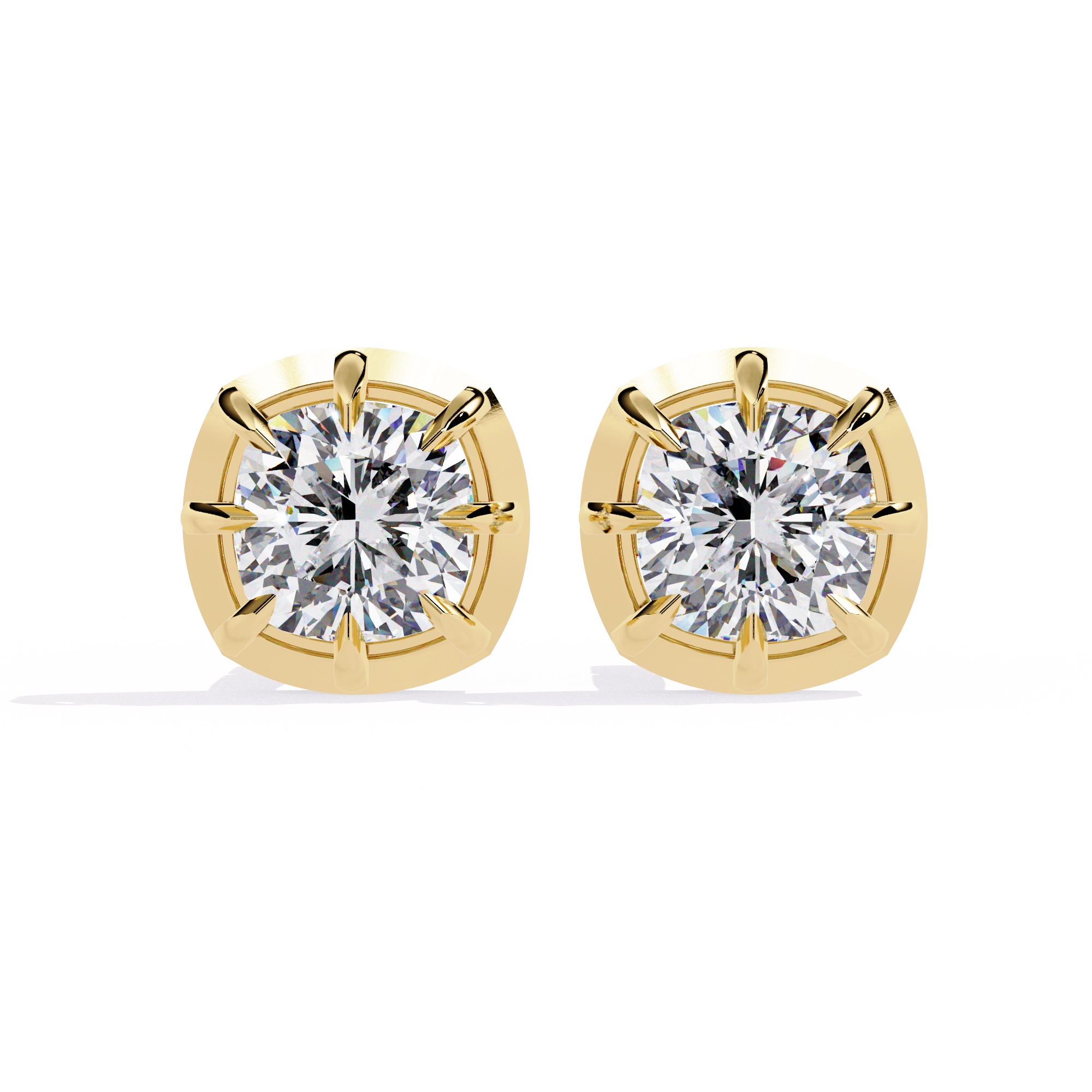 Classic Solitaire Stud Earrings
