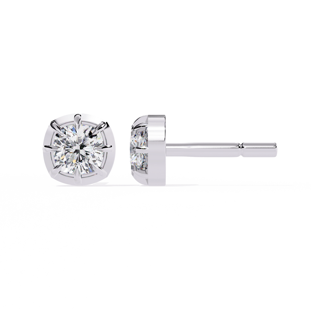 Classic Solitaire Stud Earrings