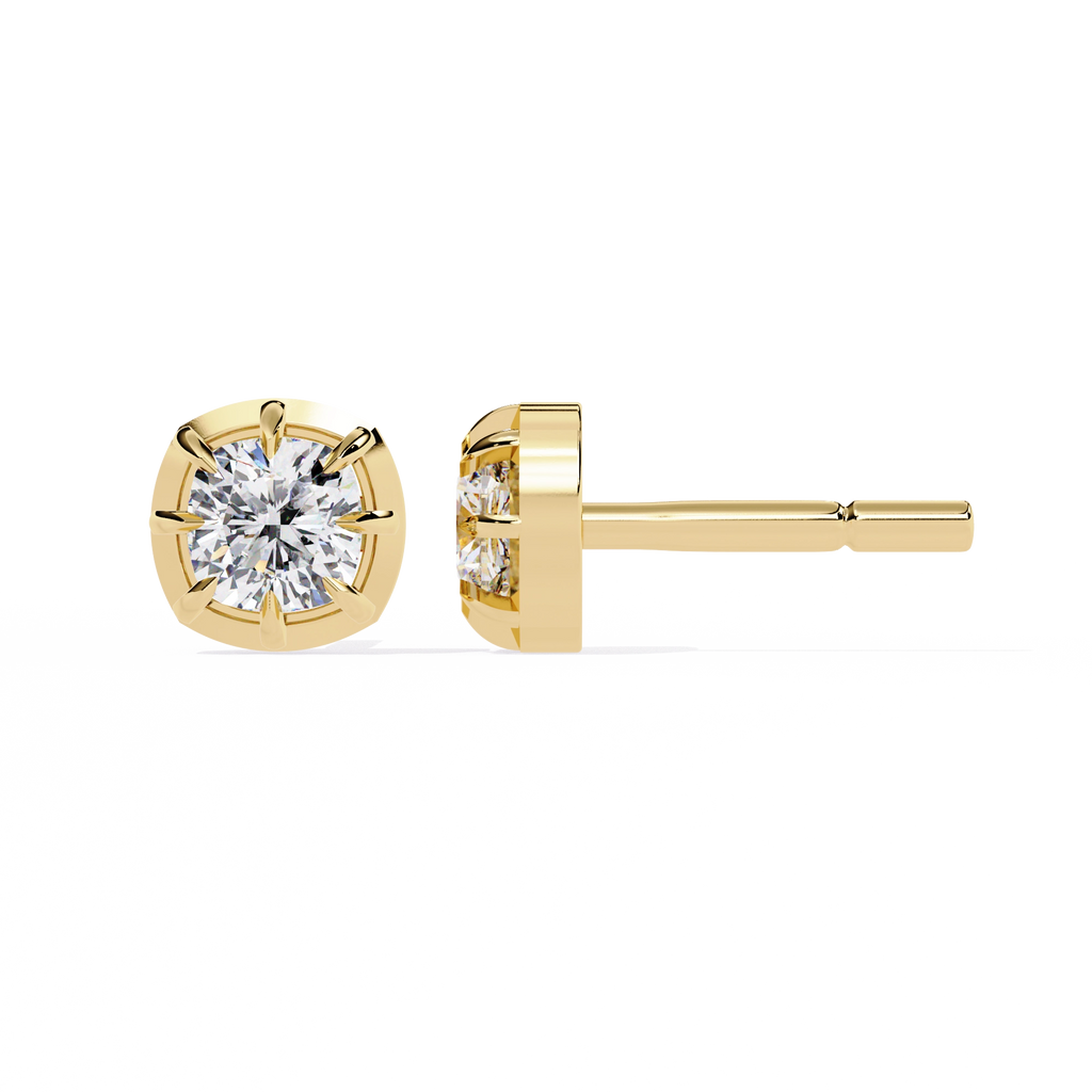 Classic Solitaire Stud Earrings