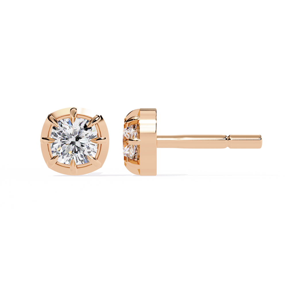 Classic Solitaire Stud Earrings