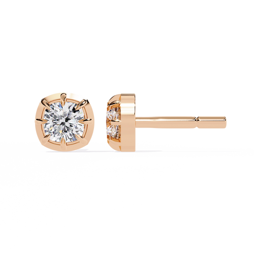 Classic Solitaire Stud Earrings